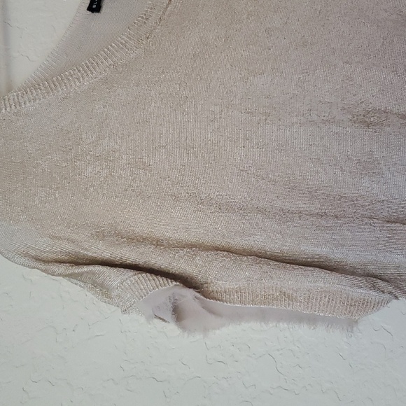 Black Label by Chicos gold short sleeve blouse size 3 (XL/16) - Picture 5 of 14